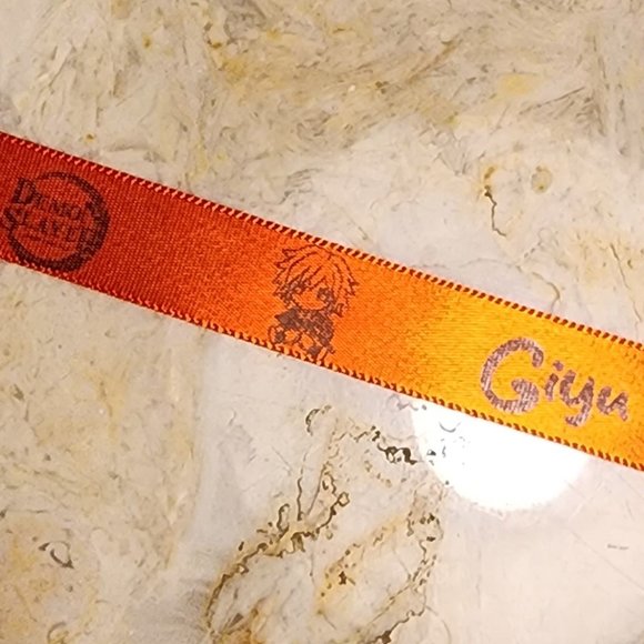 Printed Ribbons - Red - Giyu - 20 metres - Picture 1 of 5